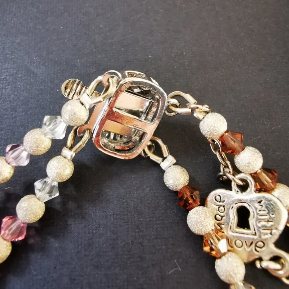 Rainbow Crystal Double Strand Bracelet - Picture 13 of 15